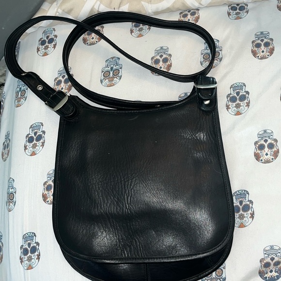 Vintage Coach Black Leather Slim Hippie Flap Costa Rica 9134 Crossbody Bag Purse - Picture 1 of 9
